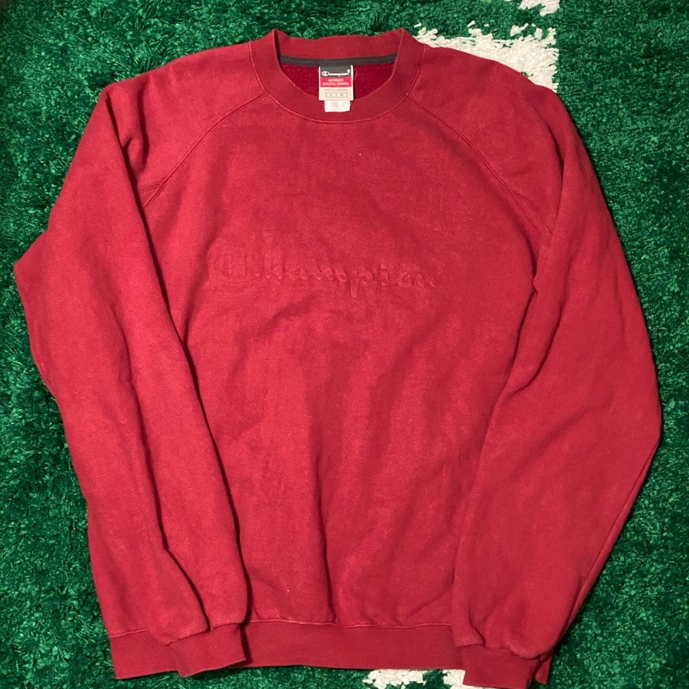 Newer champion spell out crewneck